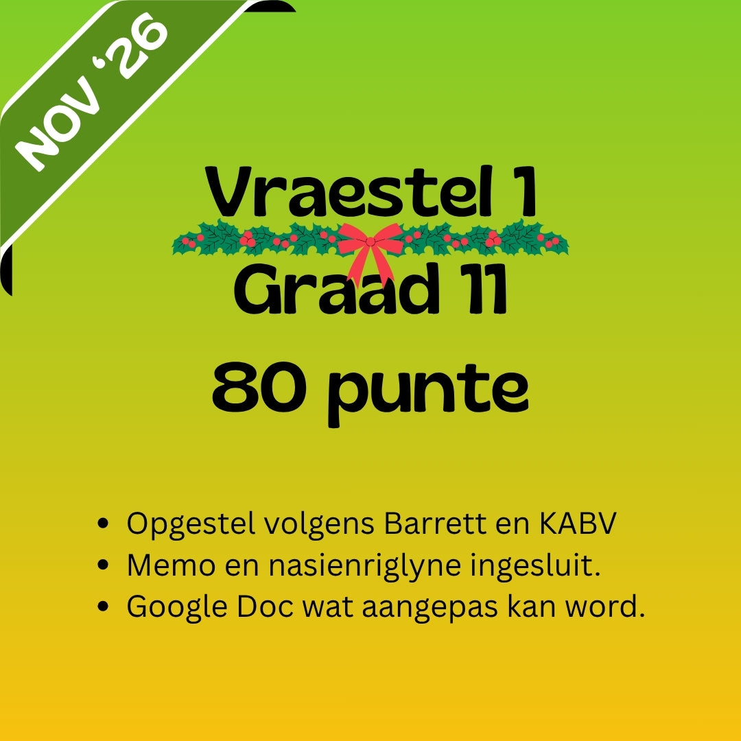 Graad 11 Afrikaans EAT November Vraestel 1 2026