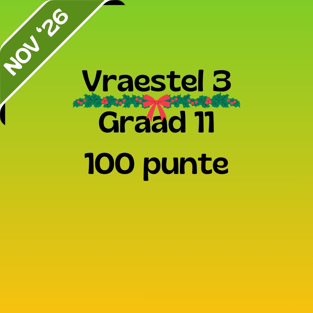 Graad 11 Afrikaans EAT November Vraestel 3 2026