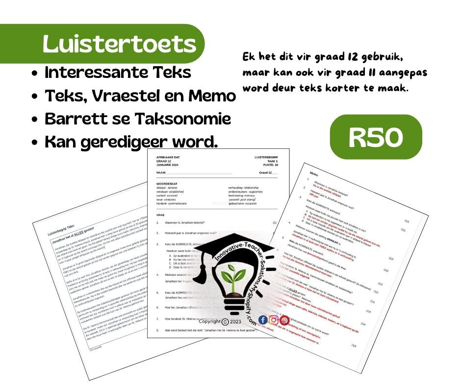 Graad 12 Afrikaans EAT Taak 1 2024