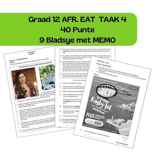 Graad 12 Afrikaans EAT Taak 4 2024 (begrip en taal)