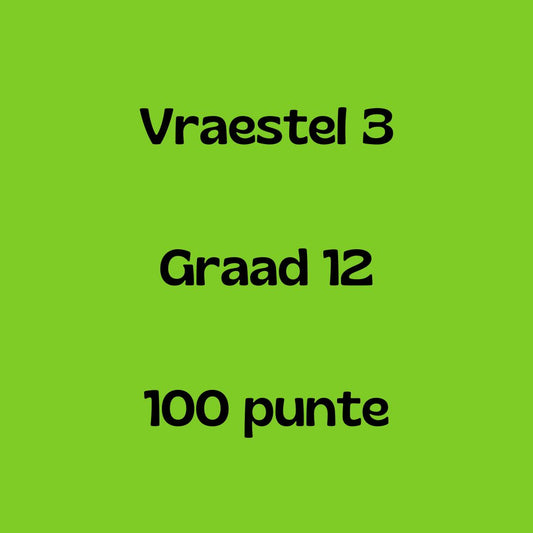 Graad 12 Afrikaans EAT Vraestel 3 2024 (uit 100)