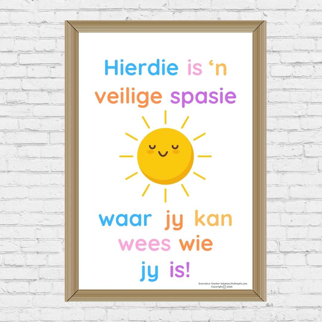 A3 Safe Space (Afrikaans & English)