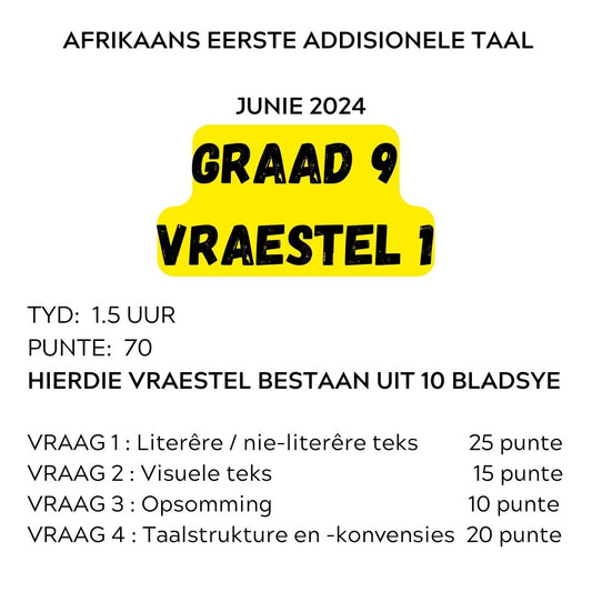 Graad 9 Afrikaans EAT Junie Vraestel 1 2024 (uit 70)
