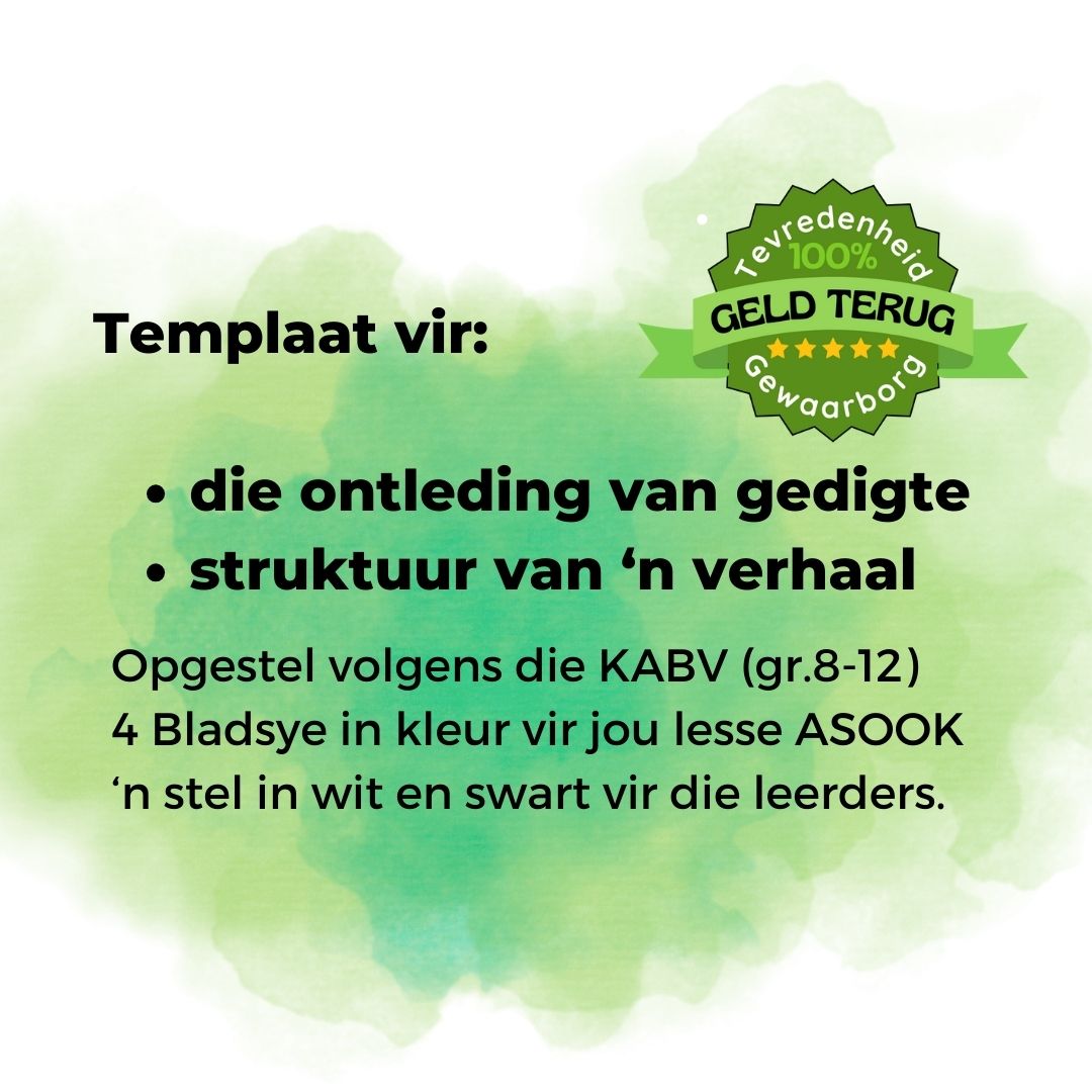 Letterkunde Ontledingstemplate  Gr. 8-12 (HT & EAT)